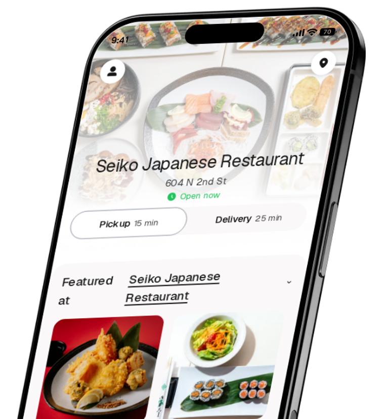 Seiko Japanese Restaurant app preview
